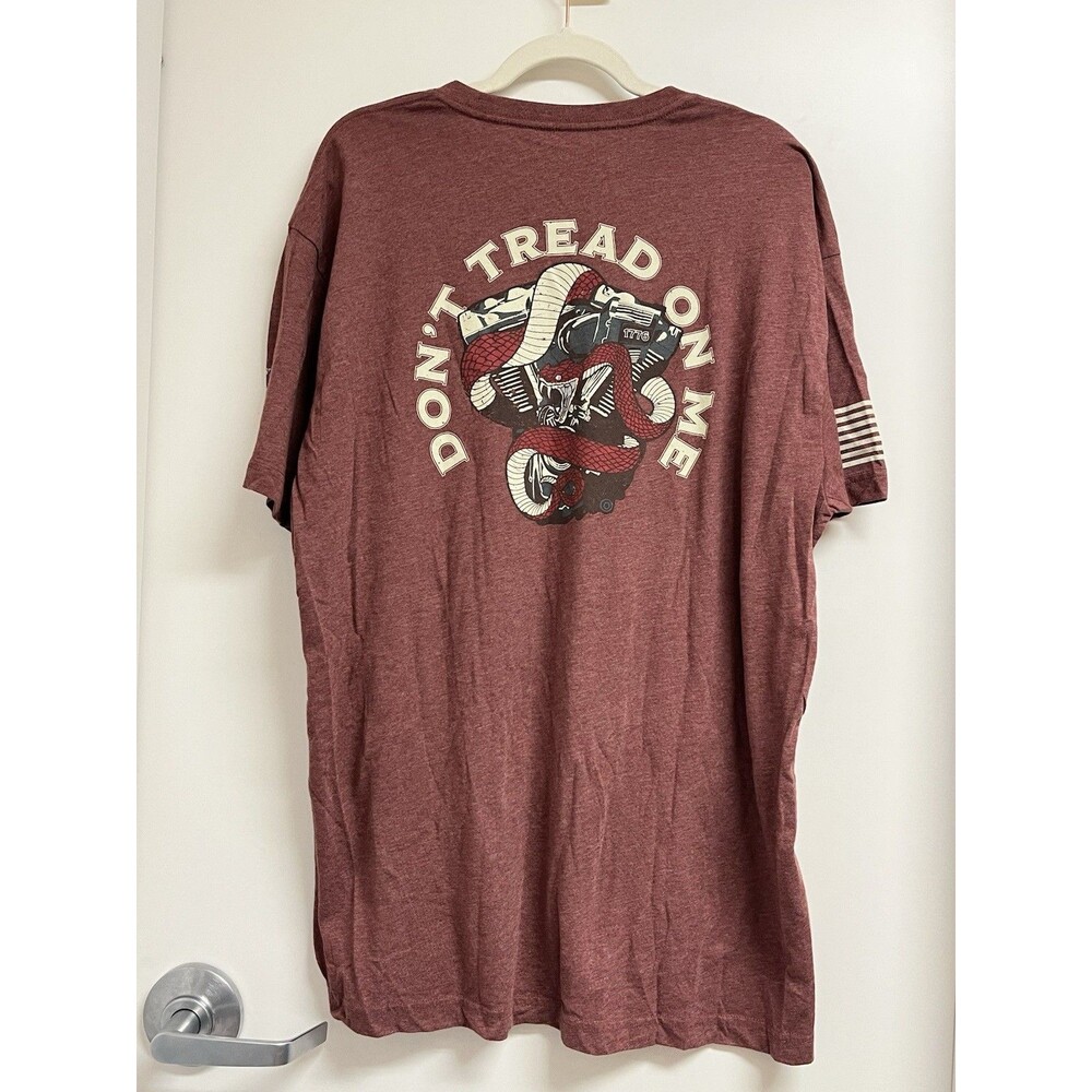 Grunt Style Don't Tread On Me Snake Motorcycle Graphic T Shirt 2XL Military USA